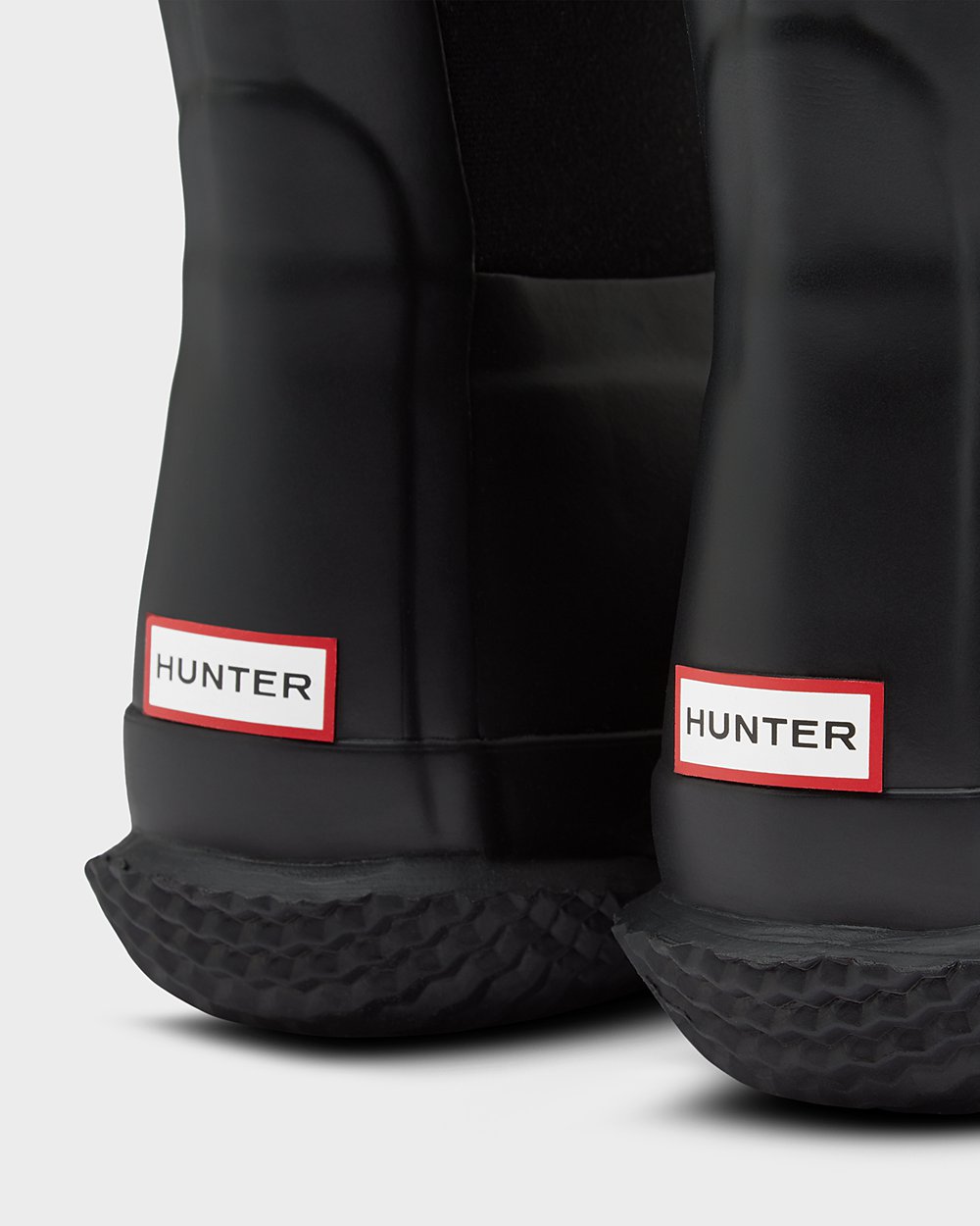 Hunter Niños Original Big Insulated Roll Top Sherpa - Botas de Nieve Negras - 319-XQIZTM